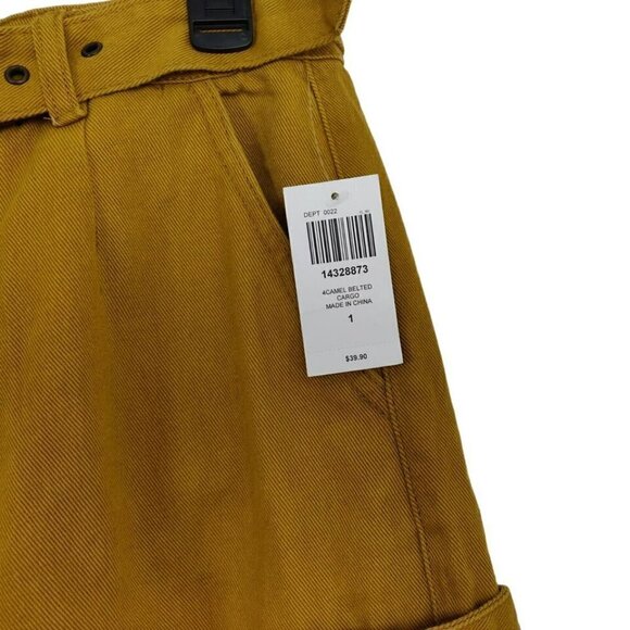 Hot Topic BBY Boom Boom Jeans Carpenter Cargo Pants Size 1 Camel Cotton NWT - Picture 4 of 11